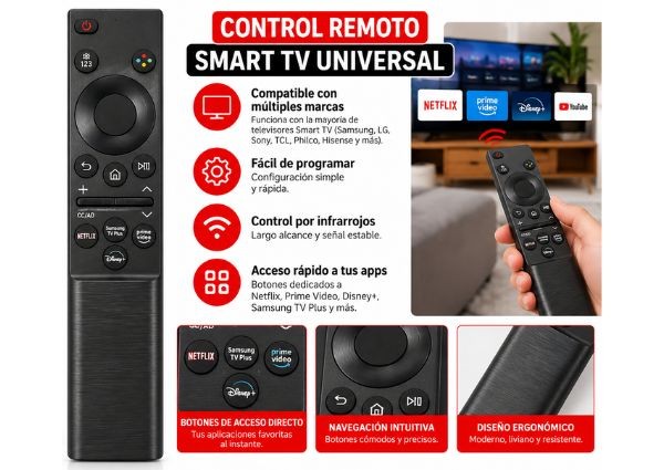 &ua CONTROL REMOTO COMPATIBLE SAMSUNG CON DISNEY+ (1357)